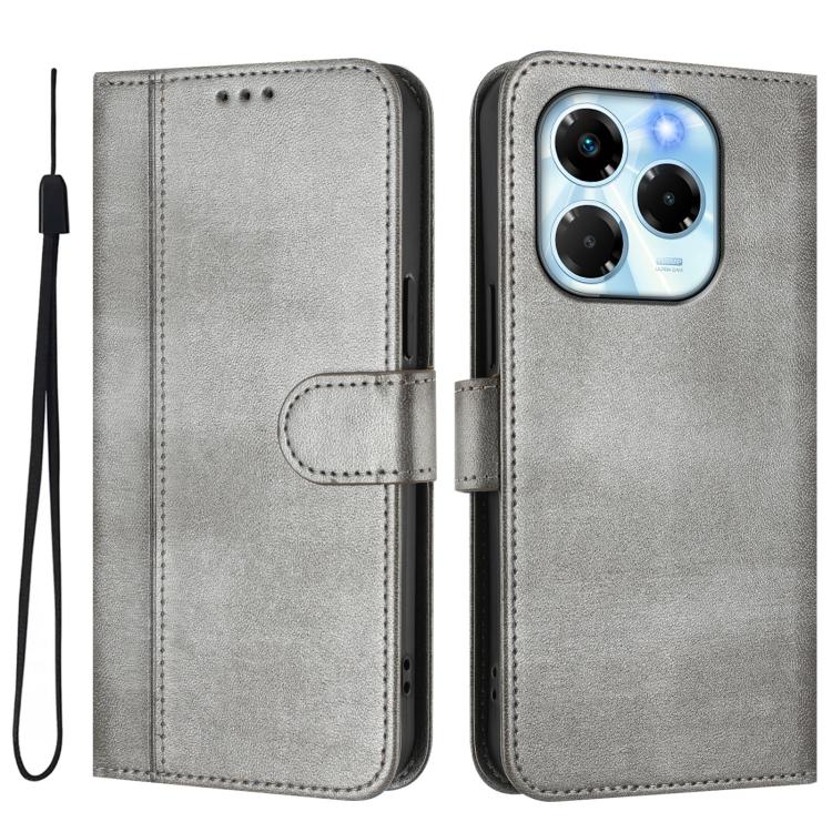 For Infinix Note 40X 5G Line Splicing Buckle Retro Leather Phone Case