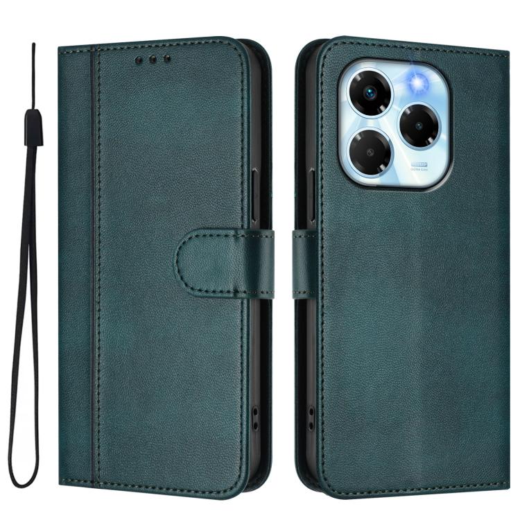 For Infinix Note 40X 5G Line Splicing Buckle Retro Leather Phone Case