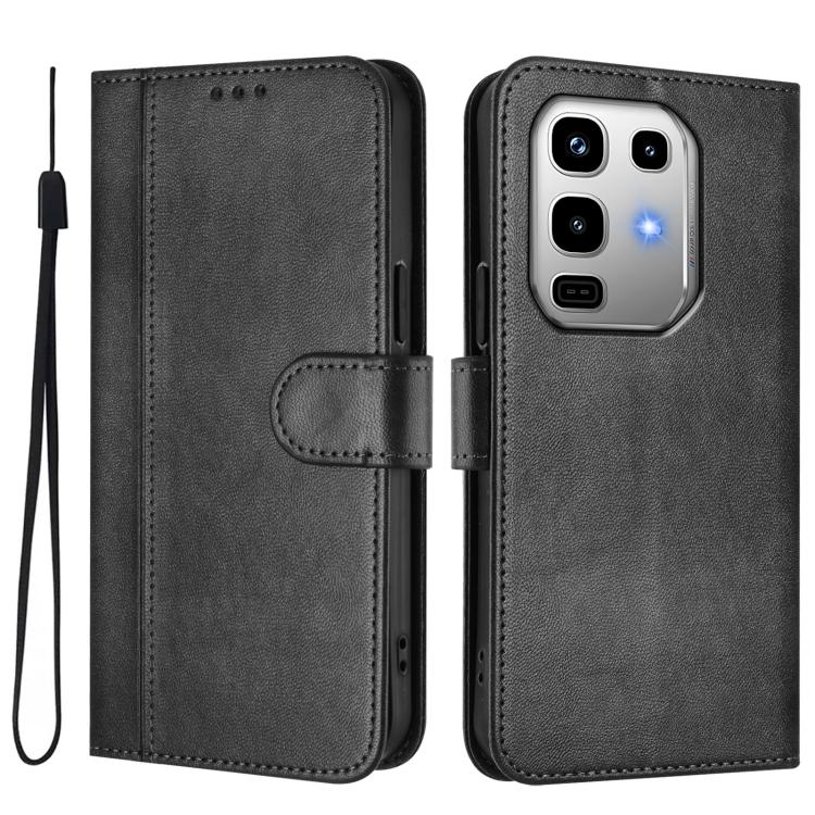 For Infinix Note 50 Pro 4G / 50 4G Line Splicing Buckle Retro Leather Phone Case