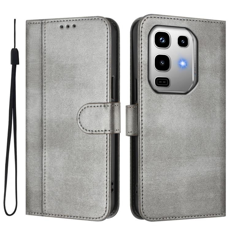 For Infinix Note 50 Pro 4G / 50 4G Line Splicing Buckle Retro Leather Phone Case
