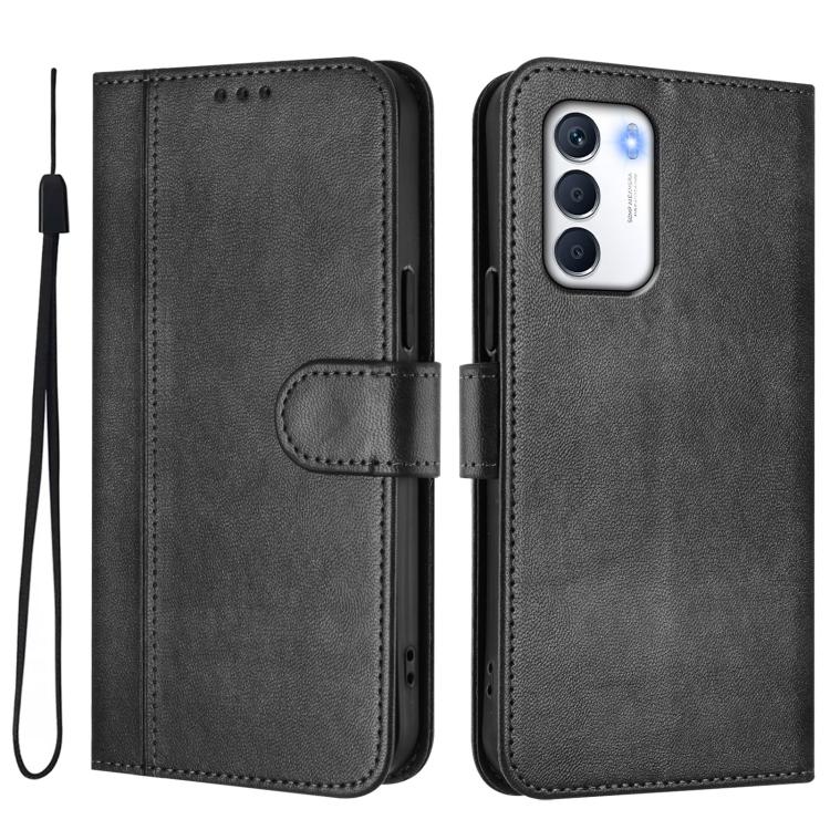 For Infinix Zero 5G 2023 Line Splicing Buckle Retro Leather Phone Case
