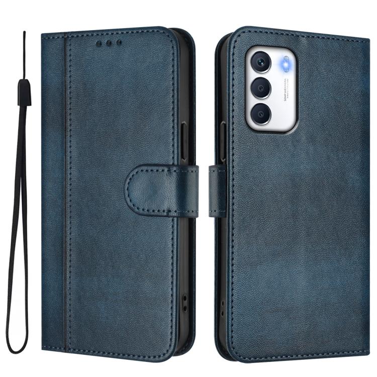 For Infinix Zero 5G 2023 Line Splicing Buckle Retro Leather Phone Case