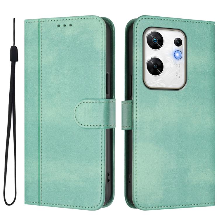 For Infinix Zero 30 4G Line Splicing Buckle Retro Leather Phone Case