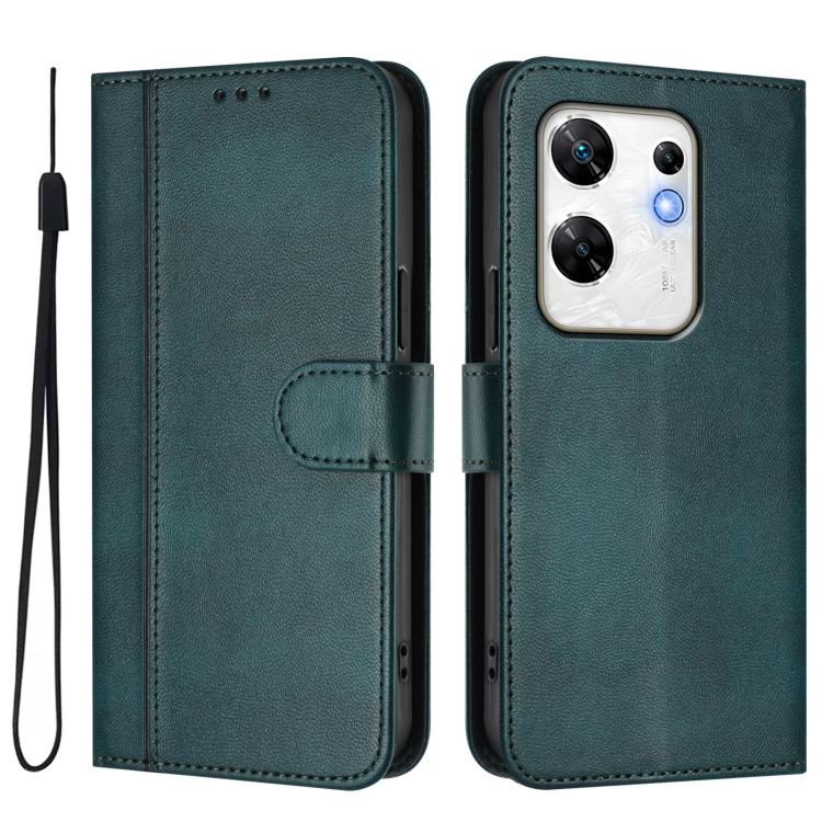 For Infinix Zero 30 4G Line Splicing Buckle Retro Leather Phone Case