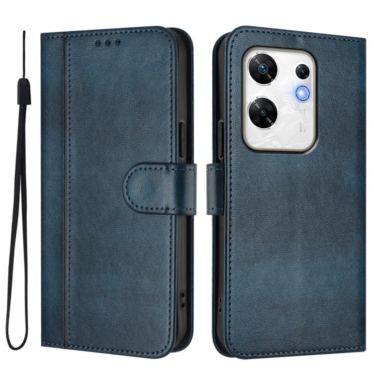 For Infinix Zero 30 4G Line Splicing Buckle Retro Leather Phone Case