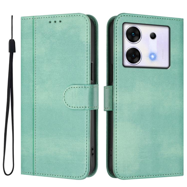 For Infinix Zero 30 5G Line Splicing Buckle Retro Leather Phone Case