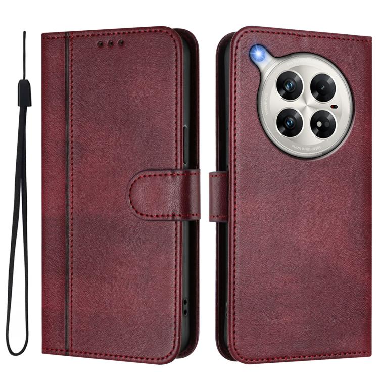 For Infinix Zero 40 4G / 5G Line Splicing Buckle Retro Leather Phone Case