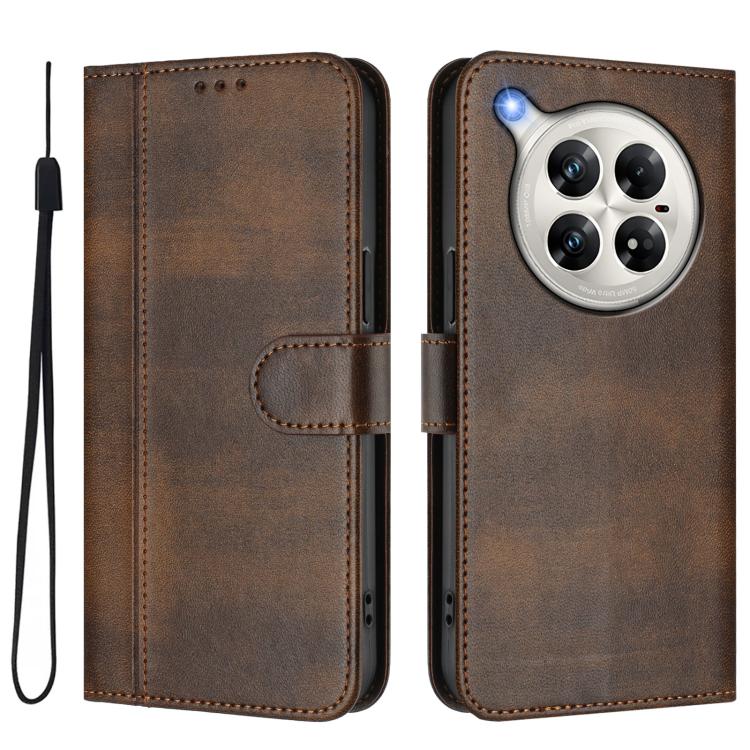 For Infinix Zero 40 4G / 5G Line Splicing Buckle Retro Leather Phone Case