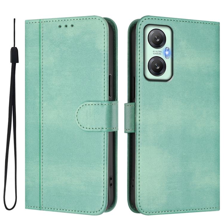 For Infinix Hot 20S / 20 Pro Line Splicing Buckle Retro Leather Phone Case