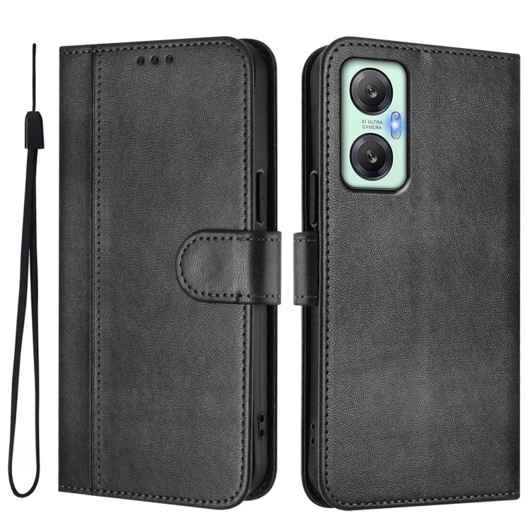 For Infinix Hot 20S / 20 Pro Line Splicing Buckle Retro Leather Phone Case