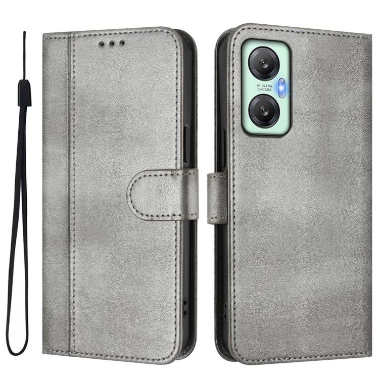 For Infinix Hot 20S / 20 Pro Line Splicing Buckle Retro Leather Phone Case