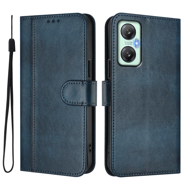 For Infinix Hot 20S / 20 Pro Line Splicing Buckle Retro Leather Phone Case