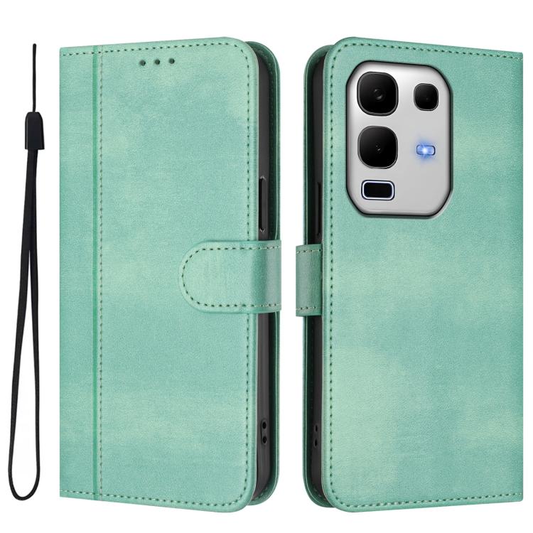 For Infinix Note 50s Line Splicing Buckle Retro Leather Phone Case