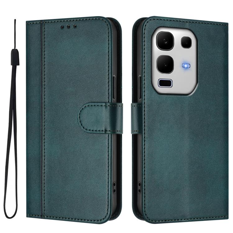 For Infinix Note 50s Line Splicing Buckle Retro Leather Phone Case