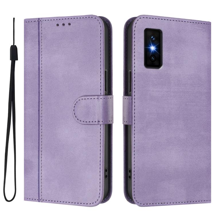 For Infinix GT 30 Pro Line Splicing Buckle Retro Leather Phone Case