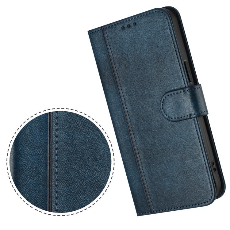 For Infinix Smart 10 Plus Line Splicing Buckle Retro Leather Phone Case