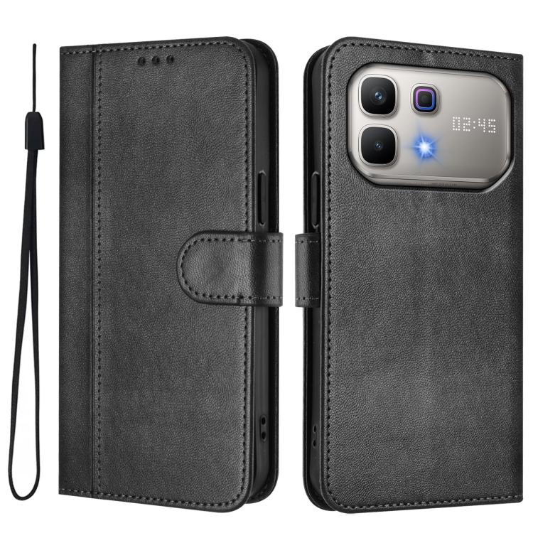 For Infinix Note 60 5G / Note 60 Pro 5G Line Splicing Buckle Retro Leather Phone Case