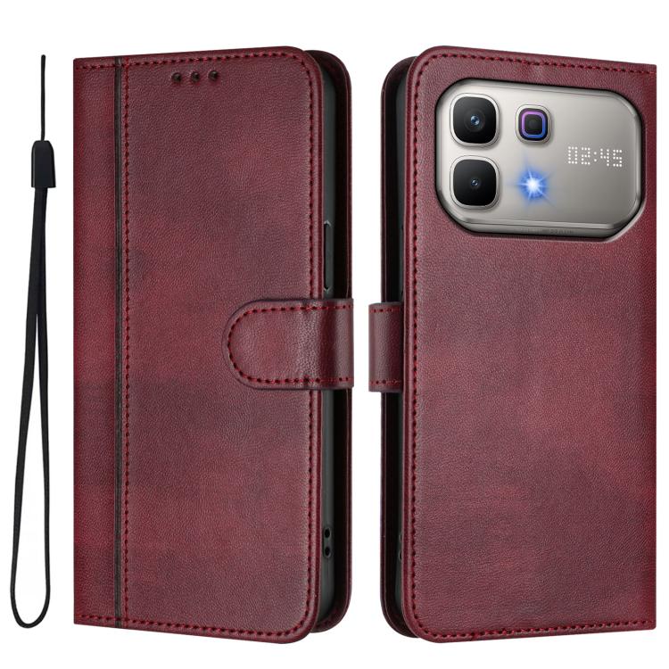 For Infinix Note 60 5G / Note 60 Pro 5G Line Splicing Buckle Retro Leather Phone Case