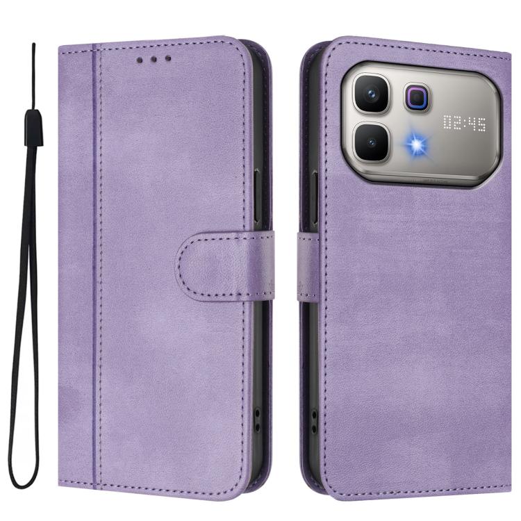 For Infinix Note 60 5G / Note 60 Pro 5G Line Splicing Buckle Retro Leather Phone Case