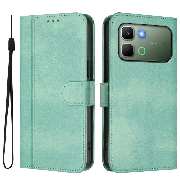 For Infinix Note Edge 5G Global Line Splicing Buckle Retro Leather Phone Case