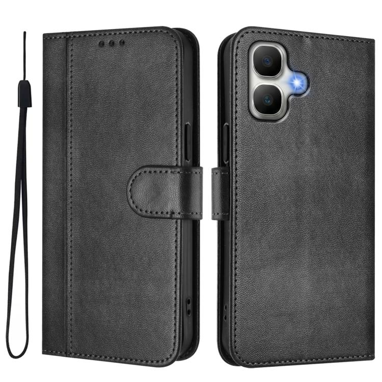 For Infinix Smart 20 4G / X6840 Line Splicing Buckle Retro Leather Phone Case
