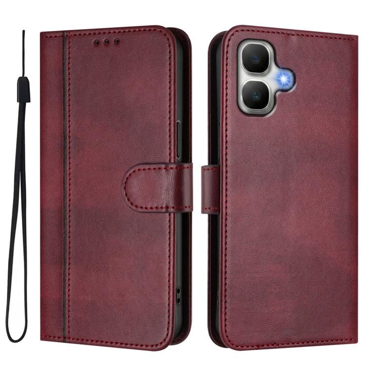 For Infinix Smart 20 4G / X6840 Line Splicing Buckle Retro Leather Phone Case