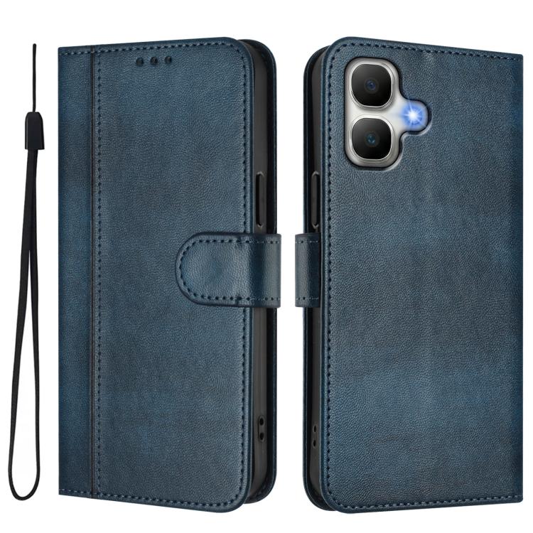 For Infinix Smart 20 4G / X6840 Line Splicing Buckle Retro Leather Phone Case