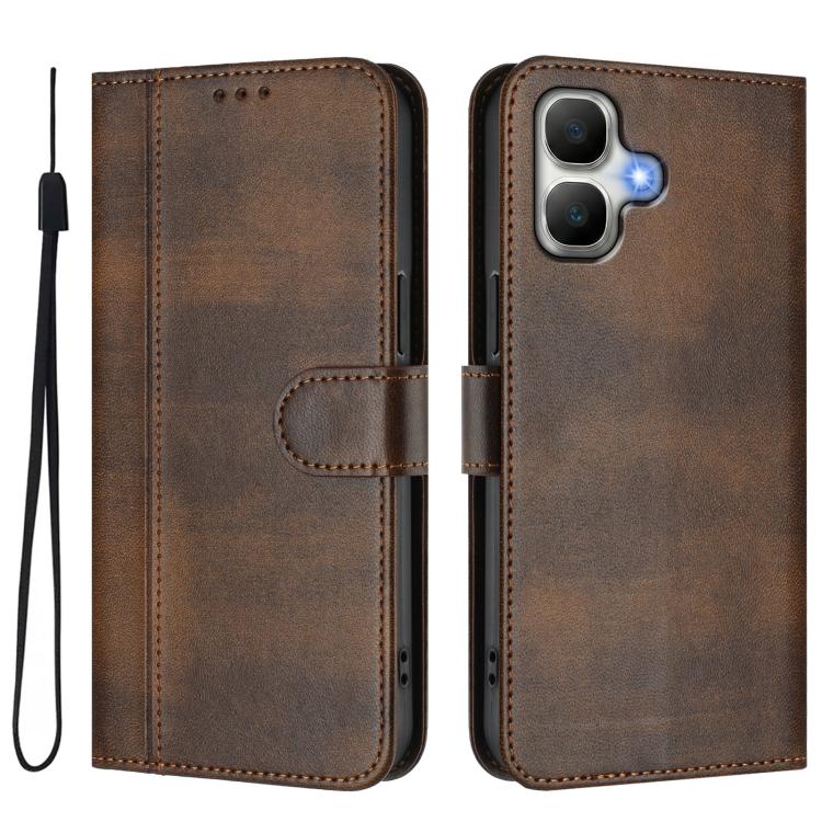 For Infinix Smart 20 4G / X6840 Line Splicing Buckle Retro Leather Phone Case