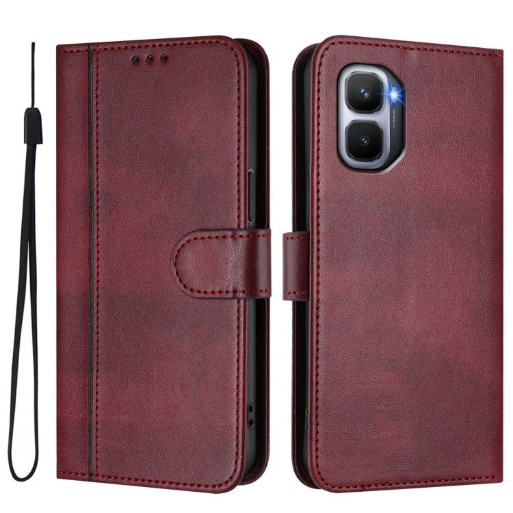 For Infinix GT 50 Pro 5G Line Splicing Buckle Retro Leather Phone Case