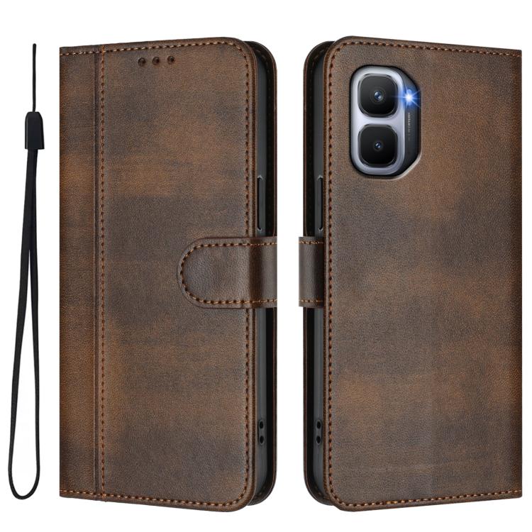 For Infinix GT 50 Pro 5G Line Splicing Buckle Retro Leather Phone Case