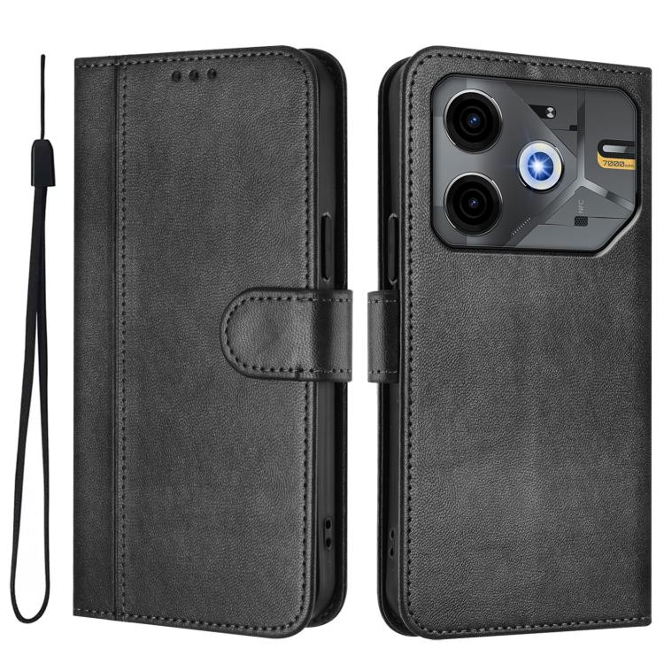 For Tecno Pova 6 Neo 5G / Spark 30 5G Line Splicing Buckle Retro Leather Phone Case