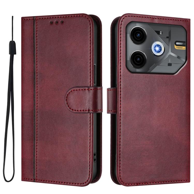 For Tecno Pova 6 Neo 5G / Spark 30 5G Line Splicing Buckle Retro Leather Phone Case