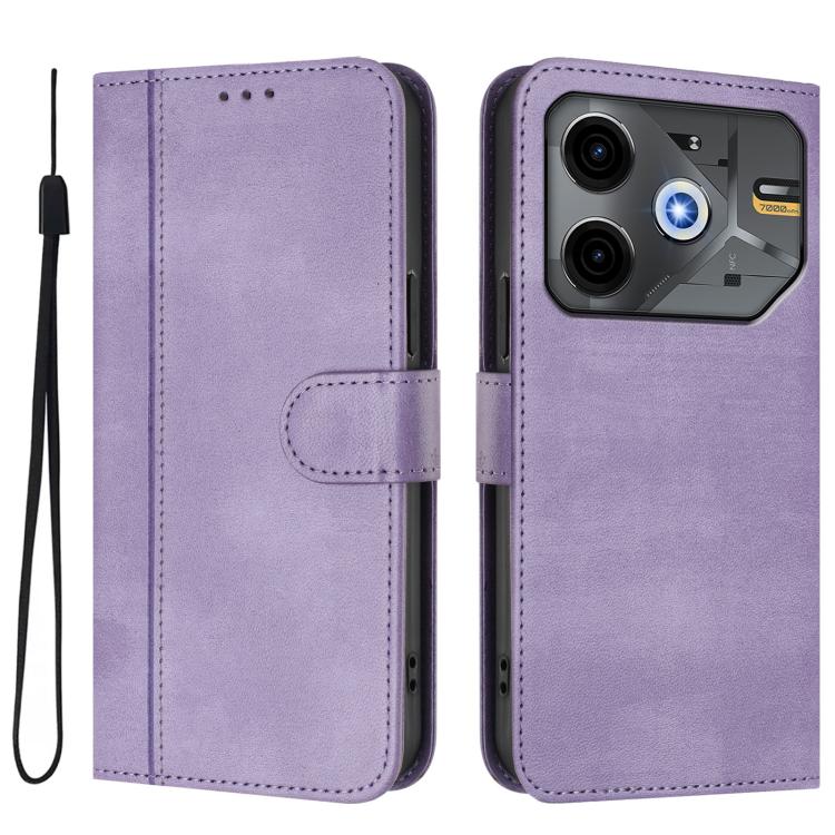 For Tecno Pova 6 Neo 5G / Spark 30 5G Line Splicing Buckle Retro Leather Phone Case