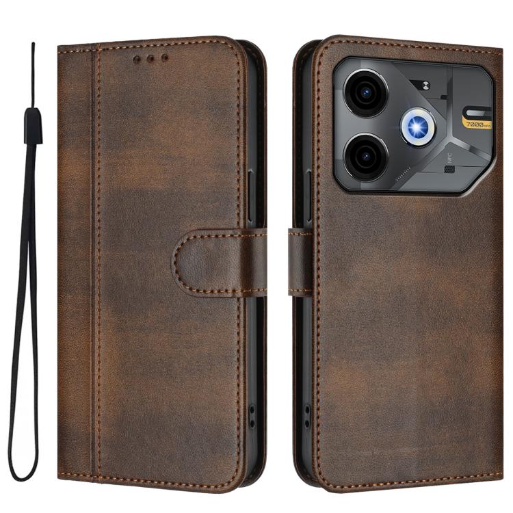 For Tecno Pova 6 Neo 5G / Spark 30 5G Line Splicing Buckle Retro Leather Phone Case