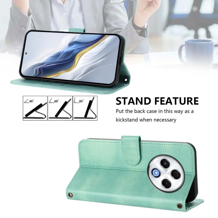 For Tecno Spark 30 4G Line Splicing Buckle Retro Leather Phone Case