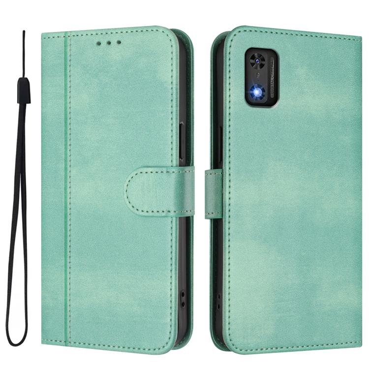 For Tecno Pop 6C Line Splicing Buckle Retro Leather Phone Case