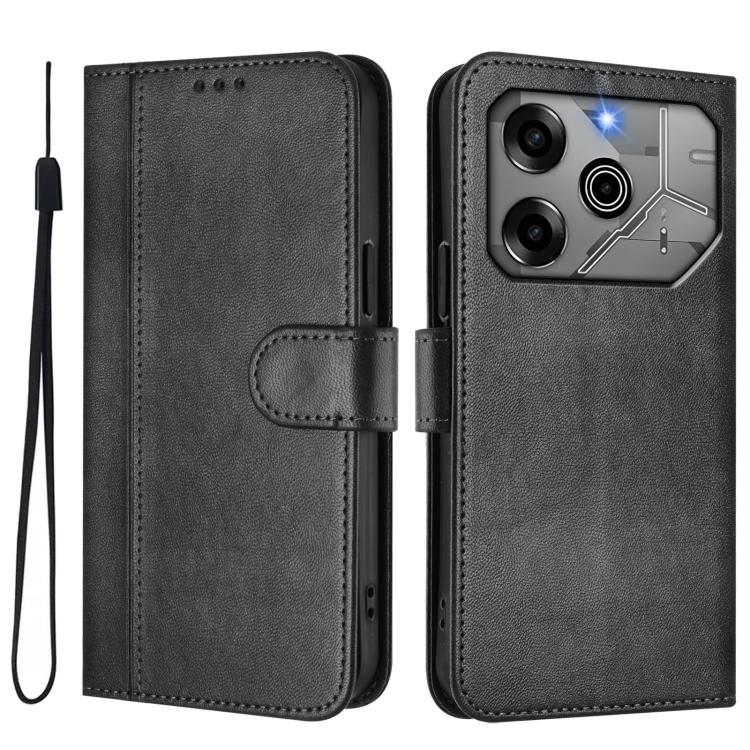 For Tecno Pova 6 5G / 6 Pro 5G Line Splicing Buckle Retro Leather Phone Case