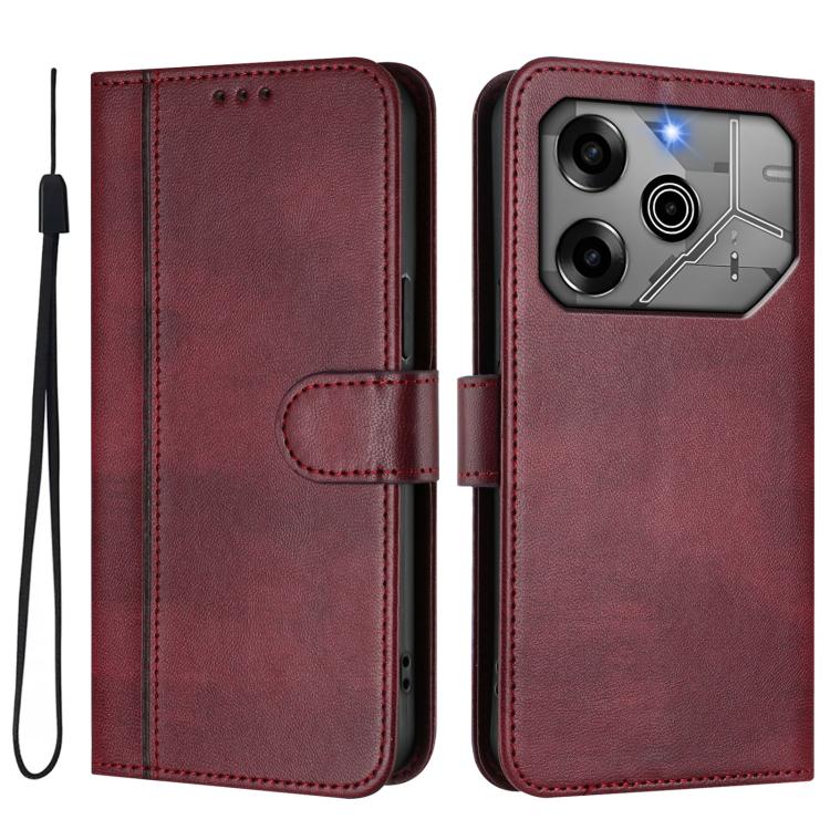 For Tecno Pova 6 5G / 6 Pro 5G Line Splicing Buckle Retro Leather Phone Case