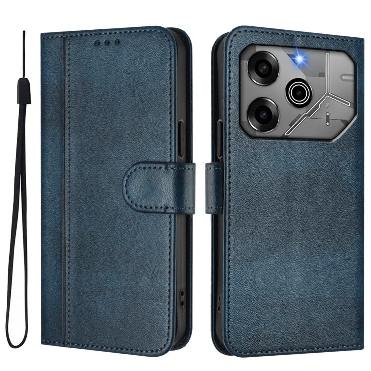 For Tecno Pova 6 5G / 6 Pro 5G Line Splicing Buckle Retro Leather Phone Case