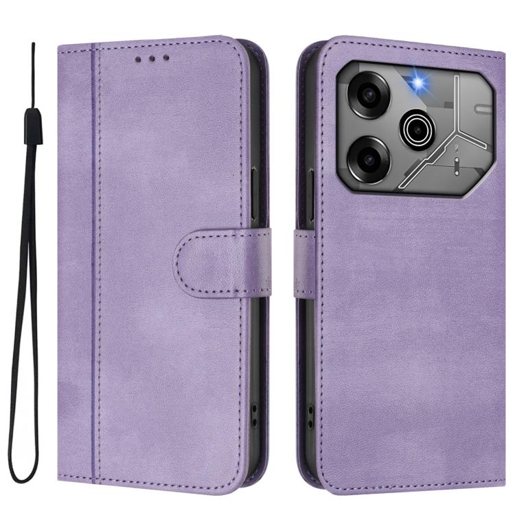 For Tecno Pova 6 5G / 6 Pro 5G Line Splicing Buckle Retro Leather Phone Case