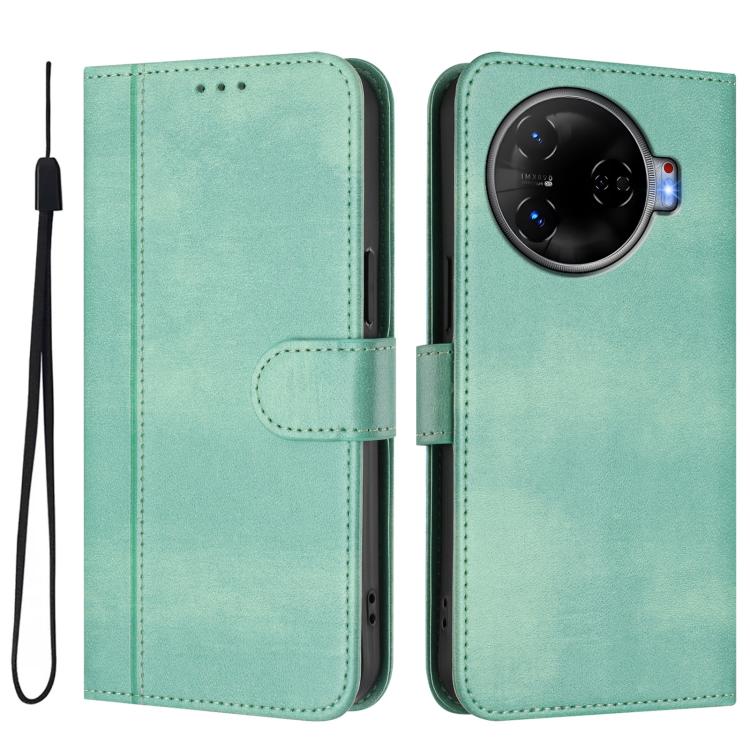 For Tecno Camon 30 Pro 5G Line Splicing Buckle Retro Leather Phone Case