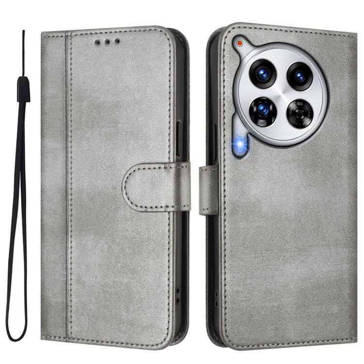 For Tecno Camon 30 Premier Line Splicing Buckle Retro Leather Phone Case