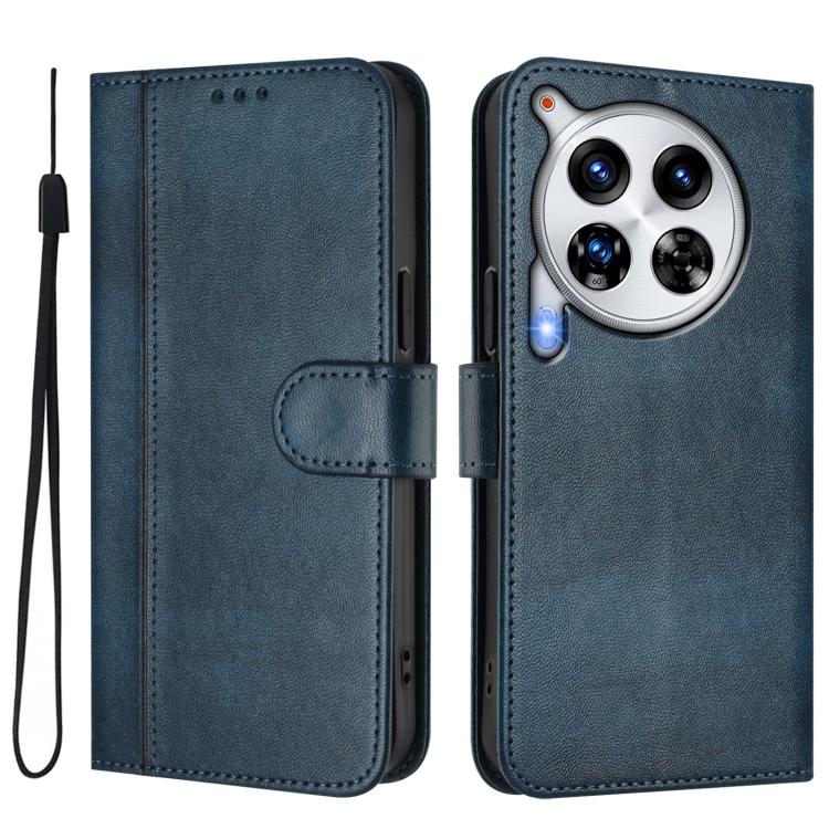 For Tecno Camon 30 Premier Line Splicing Buckle Retro Leather Phone Case