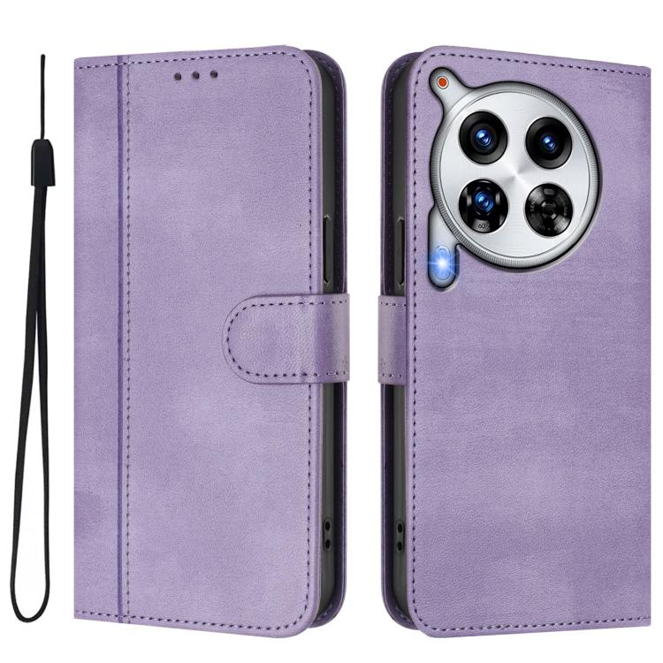 For Tecno Camon 30 Premier Line Splicing Buckle Retro Leather Phone Case