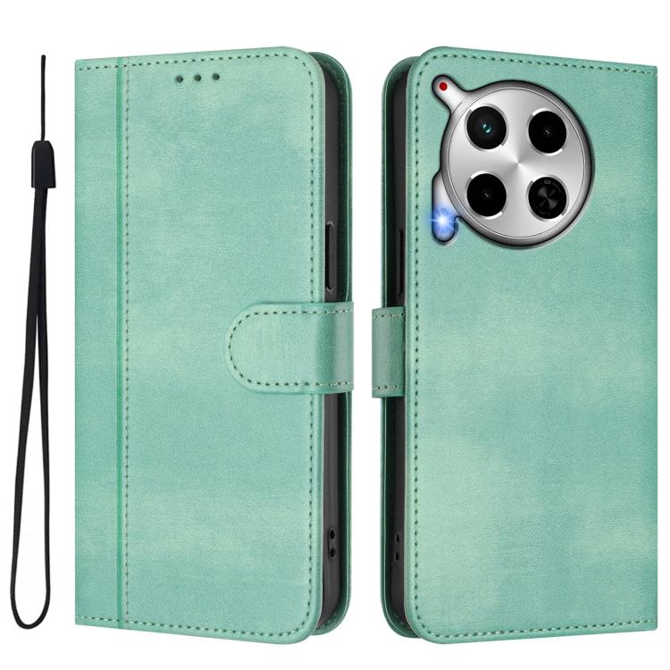 For Tecno Camon 30 5G Line Splicing Buckle Retro Leather Phone Case