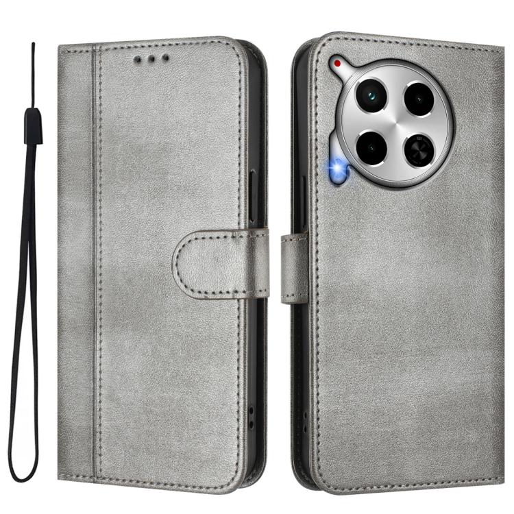 For Tecno Camon 30 5G Line Splicing Buckle Retro Leather Phone Case