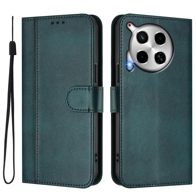 For Tecno Camon 30 5G Line Splicing Buckle Retro Leather Phone Case