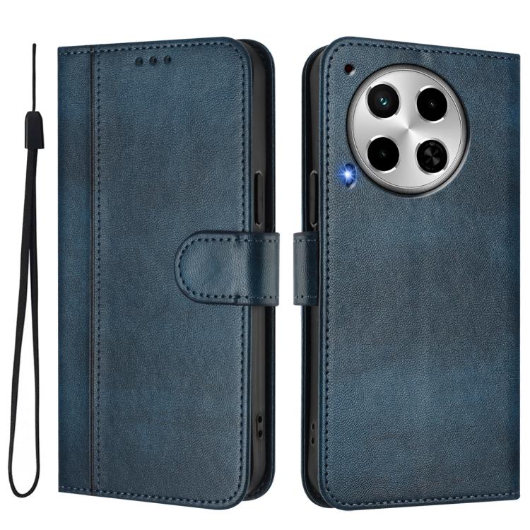 For Tecno Camon 30 4G Line Splicing Buckle Retro Leather Phone Case