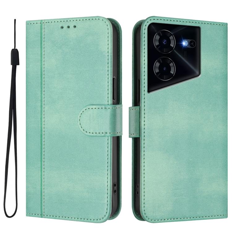 For Tecno Pova 5 Pro 5G Line Splicing Buckle Retro Leather Phone Case