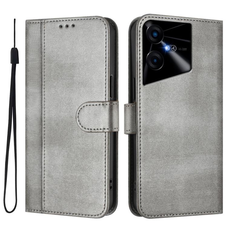 For Tecno Pova Neo 3 Line Splicing Buckle Retro Leather Phone Case